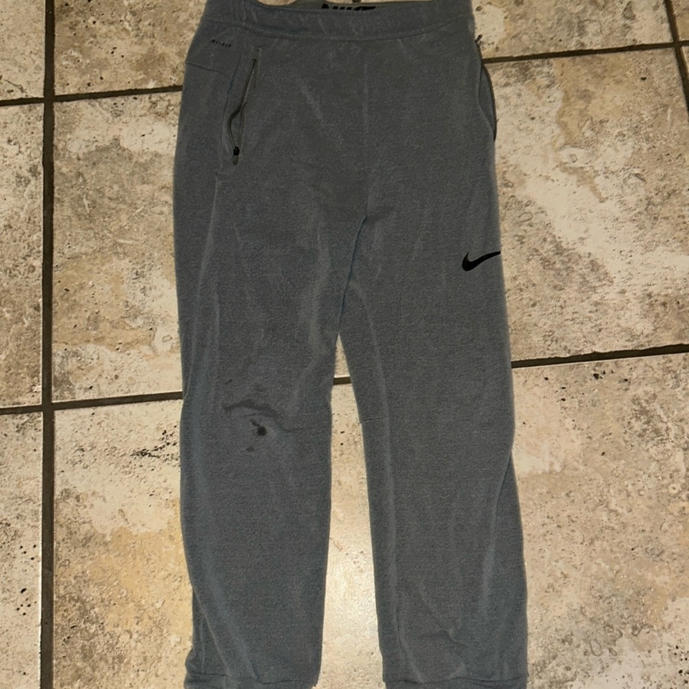Grey Nike sweatpants